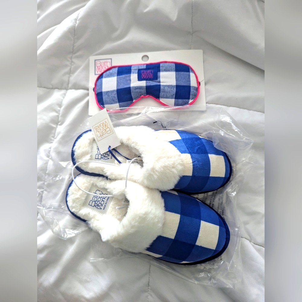 Bath and Body Works Slippers And Eye Mask
